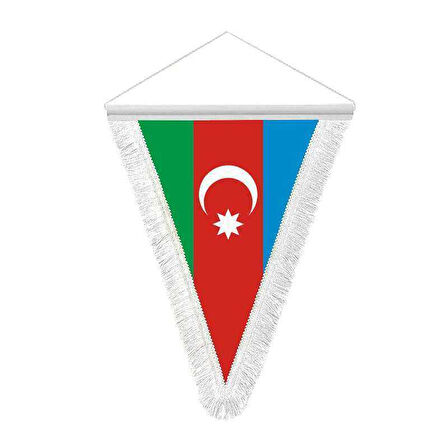 Azerbaycan Cumhuriyeti Hatıra Üçgen Flama Bayrak