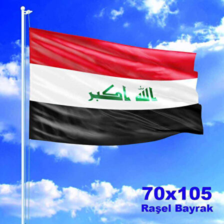 Irak Cumhuriyeti Raşel Bayrak 70x105 Cm