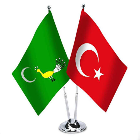Gazneliler Ve Türkiye - Saten Masa Bayrağı