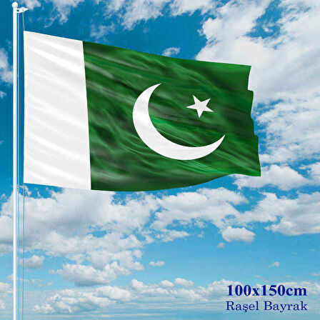 Pakistan Bayrağı - 100x150 Cm (1 Metre X 1,5 Metre) - Raşel Kumaş