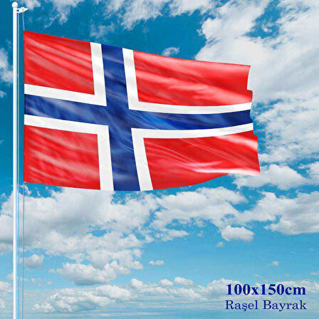 Norveç Bayrağı - 100x150 Cm (1 Metre X 1,5 Metre) - Raşel Kumaş