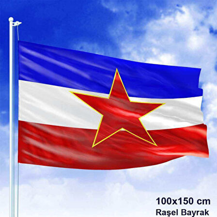 Yugoslavya Sosyalist Federal Cumhuriyeti Bayrağı - Balkan -100x150 Cm Bayrak