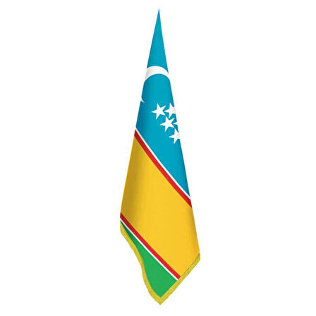 Karakalpakistan Cumhuriyeti Bayrağı - Ofis-makam-toplantı Odaları - Saçaklı Makam Bayrağı