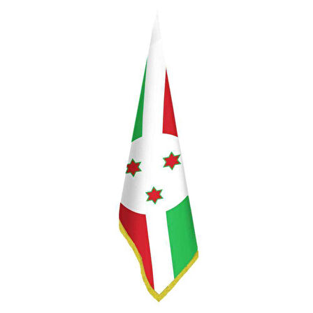 Burundi Bayrağı -ofis-makam-toplantı Odaları - Saçaklı Makam Bayrağı