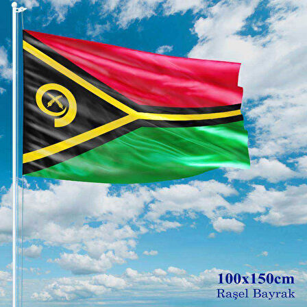 Vanuatu Bayrağı - 100x150 Cm (1 Metre X 1,5 Metre) - Raşel Kumaş