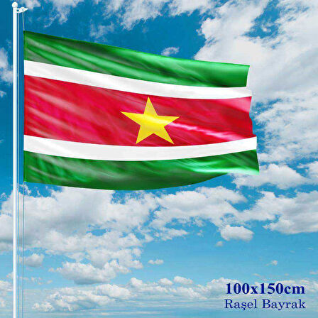 Surinam Bayrağı - 100x150 Cm (1 Metre X 1,5 Metre) - Raşel Kumaş