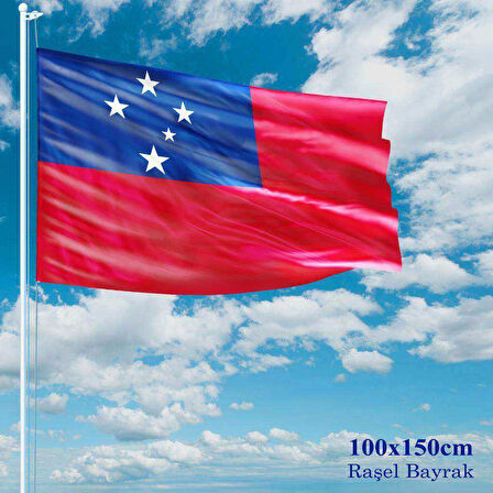 Samoa Bayrağı - 100x150 Cm (1 Metre X 1,5 Metre) - Raşel Kumaş