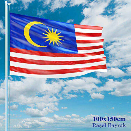 Malezya Bayrağı - 100x150 Cm (1 Metre X 1,5 Metre) - Raşel Kumaş