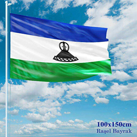 Lesotho Bayrağı - 100x150 Cm (1 Metre X 1,5 Metre) - Raşel Kumaş