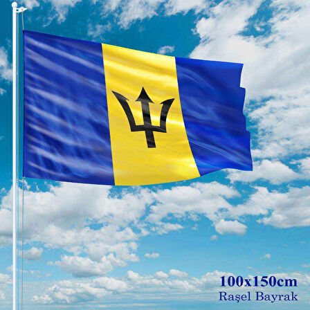 Barbados Bayrağı - 100x150 Cm (1 Metre X 1,5 Metre) - Raşel Kumaş