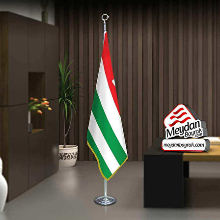 Abhazya Cumhuriyeti Bayrak -ofis -makam-toplantı Odaları -direkli -saçaklı Makam Bayrağı