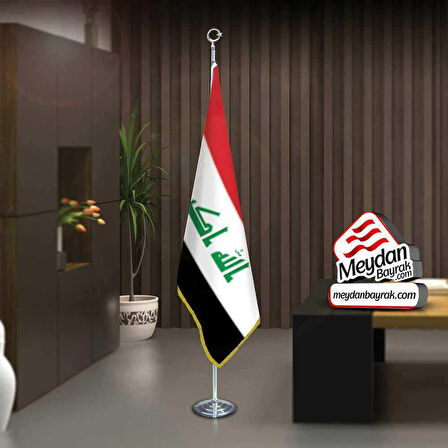 Irak Cumhuriyeti Bayrak -ofis -makam-toplantı Odaları -direkli -saçaklı Makam Bayrağı