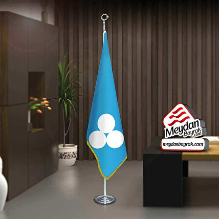 Büyük Timur İmp, Bayrağı-17 Eski Türk Devleti-ofis-toplantı Odaları -direkli -saçaklı Makam Bayrağı