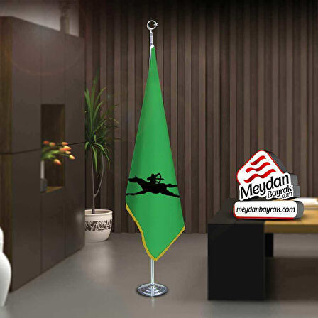 Avar Kağanlığı Bayrağı-17 Eski Türk Devleti- Ofis-toplantı Odaları -direkli -saçaklı Makam Bayrağı