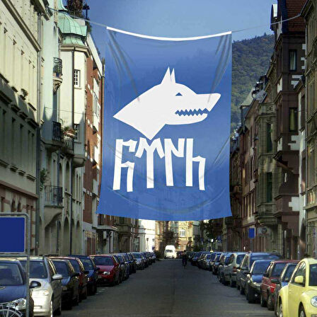 Göktürkçe Türk Yazılı Göktürk Kağanlığı Bayrak 400x600 Cm Raşel Kumaş