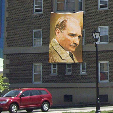 Mustafa Kemal Atatürk Yan Portre Cephe Posteri -300x450cm - 3x4,5 Metre