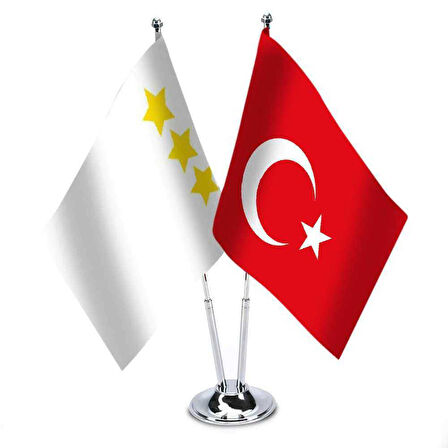 Ak Hun İmparatorluğu-türkiye -saten Masa Bayrağı