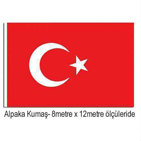 Türkiye Cumhuriyeti Bayrağı Raşel Kumaş 8x12 Metre - Büyük Bayrak