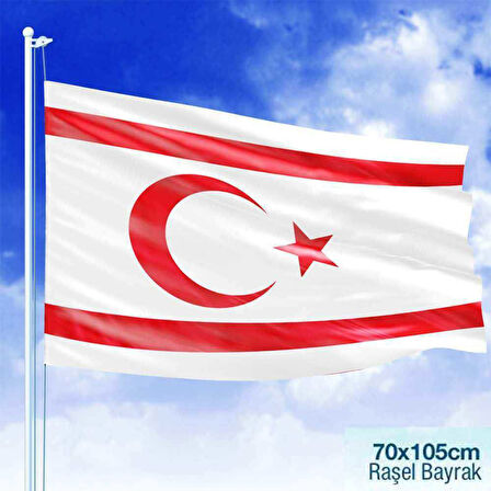Kuzey Kıbrıs Türk Cumhuriyeti Bayrağı -bayrak -70x105 Cm