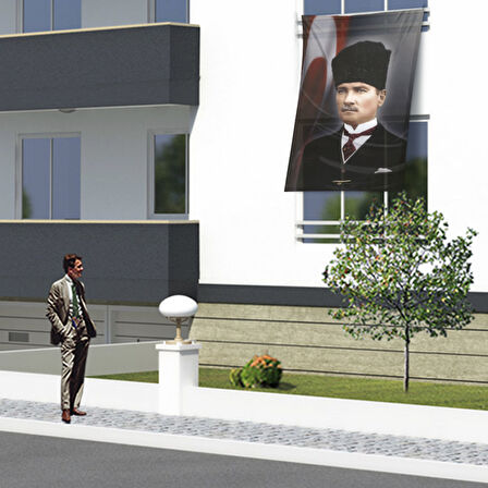 Kalpaklı Mustafa Kemal Atatürk Cephe Poster Bayrak Ata4