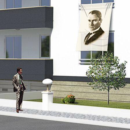 Mustafa Kemal Atatürk Portre Cephe Poster Bayrak Ata31