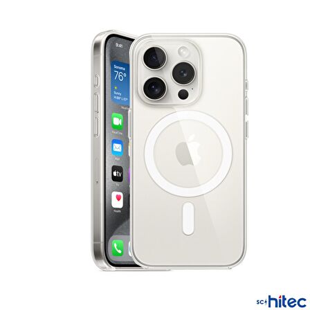 Global İphone 15 Pro Magsafe Özellikli Şeffaf Kılıf WNE1078
