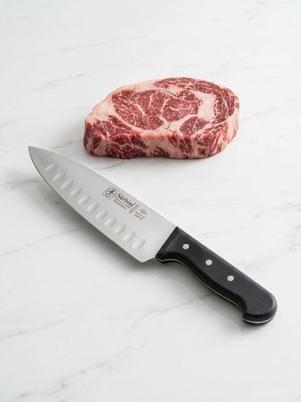 Sürbisa Sürmene 61070 Profesyonel Oluklu Şef Bıçağı 30 cm Paslanmaz Çelik Pimli Saplı Aşçı Bıçağı 