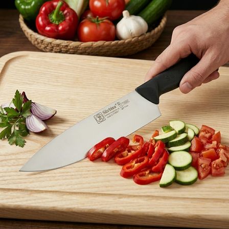 Sürbisa 61180 Şef Aşçı Bıçağı Sürmene Bıçağı Paslanmaz Çelik Profesyonel Et Kesim Doğrama İçin 34 Cm 