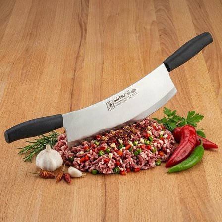 Et ve Kıyma Zırh Satırı Çift Saplı Kasap Satır Kurban Zırhı 54 Cm Sürmene Mutfak Bıçak Sürbisa 61707 
