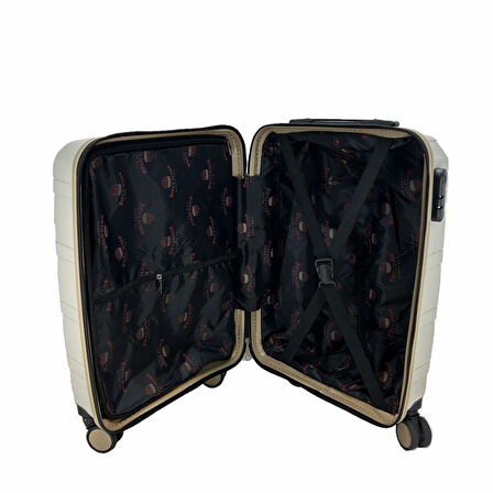 Las Vegas Polo Polipropilen Kabin Boy Valiz Bej