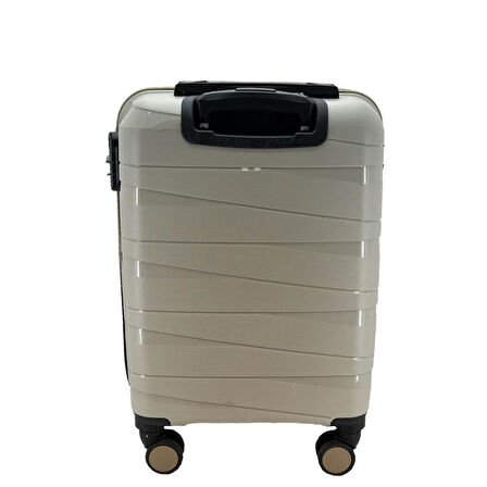 Las Vegas Polo Polipropilen Kabin Boy Valiz Bej