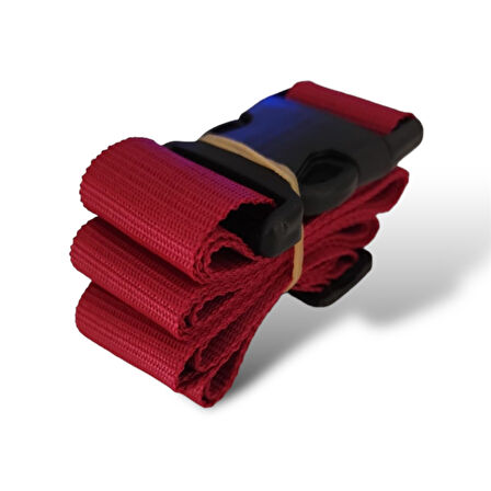 Premium Bordo Renk Valiz Kemeri 4 adet