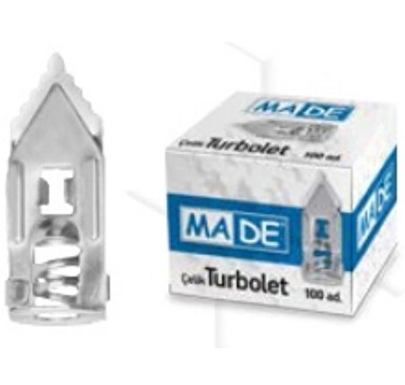 MADE ÇELİK TURBOLET DÜBEL EN 11 MM BOY 28 MM 1 PAKET 100 ADET