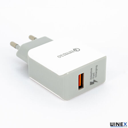Global X88 UsbA Quick Charger 3.0 UsbA to Type-C Kablolu Hızlı Şarj Aleti Set