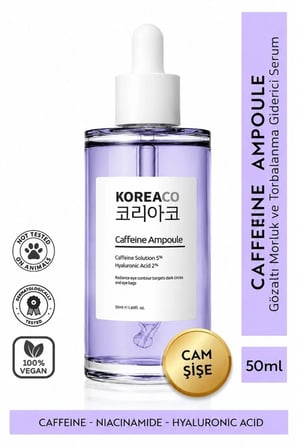 Gözaltı Morluk,Koyu Halka ve Torbalanma Karşıtı Caffeine Ampoule Serum 50 ml