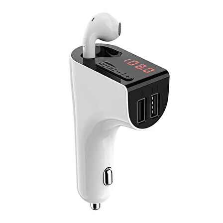 Ayt Magicvoice V14 Kablosuz Kulaklıklı 3.1A Çift Usb Sd Bluetooth Destekli FM Transmitter