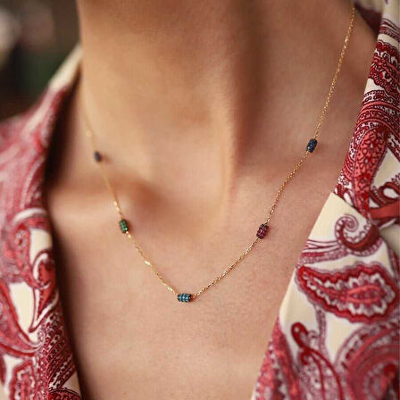 Colourful Taşlı Kolye