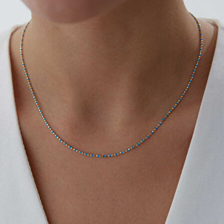 Mavi Mineli Golf Zincir