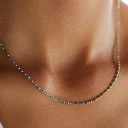 Mavi Mineli Golf Zincir