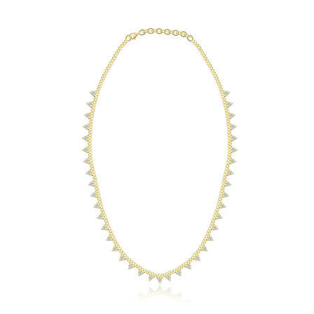 Gurmet Zincire Triangle Taşlı Kolye