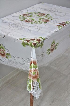 Silinebilir Şeffaf Pvc Muşamba Masa Örtüsü 120 x 155
