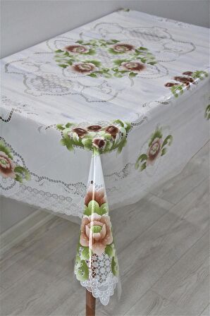 Silinebilir Şeffaf Pvc Muşamba Masa Örtüsü 120 x 155