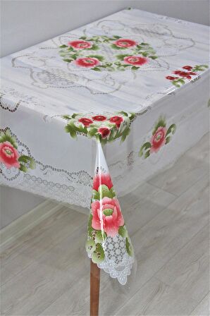 Silinebilir Şeffaf Pvc Muşamba Masa Örtüsü 120 x 155