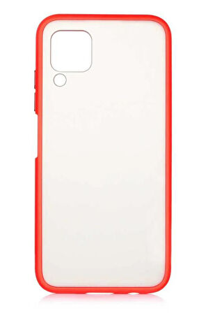 Huawei P40 Lite Kılıf Mat Yüzey Renkli Kenar Silikon