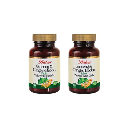 2 Adet Balen Ginseng&Ginkgo Biloba 720 mg 120 Kapsül