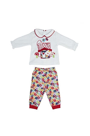 Kırmızı 1864 Kız 2 Li Takım 9-12 Ay