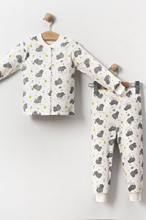Erkek Çocuk  Baskılı Pamuklu 2'li Pijama Takımı