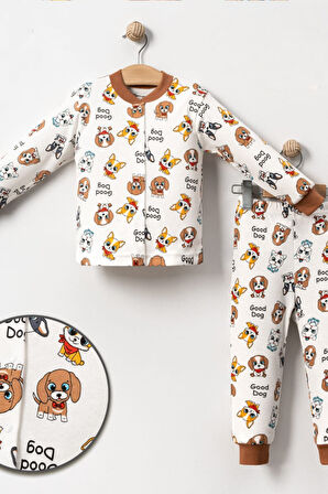 Kız Çocuk Desenli Pamuklu 2'li Pijama Takımı