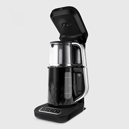 Karaca Robotea Pro Quartz 4 in 1 Konuşan Çay Makinesi Black Chrome