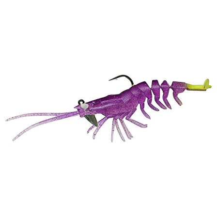 Savage Gear 3D Shrimp RTF 9 cm 7 gr Suni Yem 2 Adet Plum Chartreuse